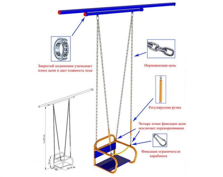 Детские качели своими руками чертежи